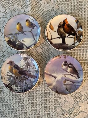 Set of 4 collector plates "The 4 Seasons" by artist Mario Fernandez